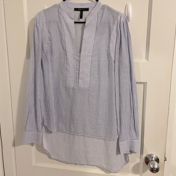 BCBGMAXAZRIA Blue & White Striped Tunic - Picture 2 of 2